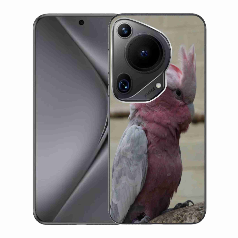 Gelový kryt mmCase na Huawei Pura 70 Ultra - papoušek kakadu růžový