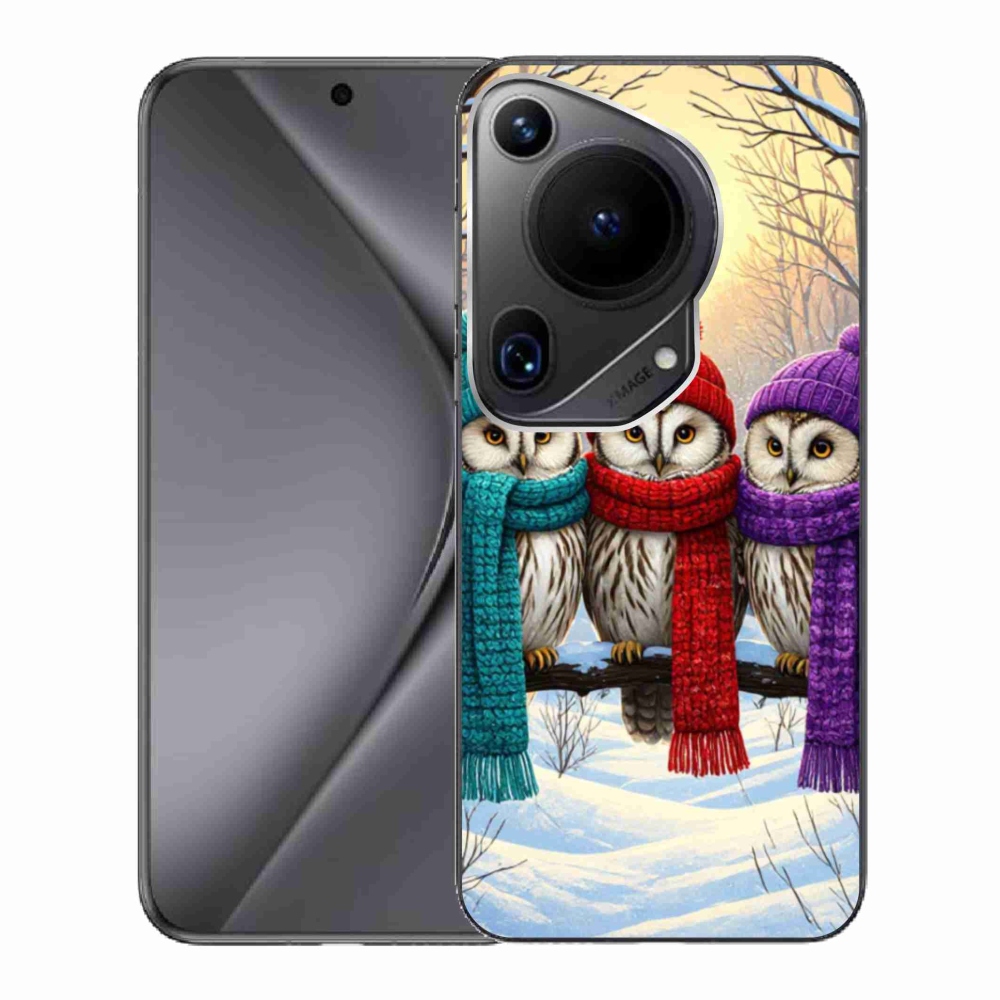 Gelový kryt mmCase na Huawei Pura 70 Ultra - soví přátelé