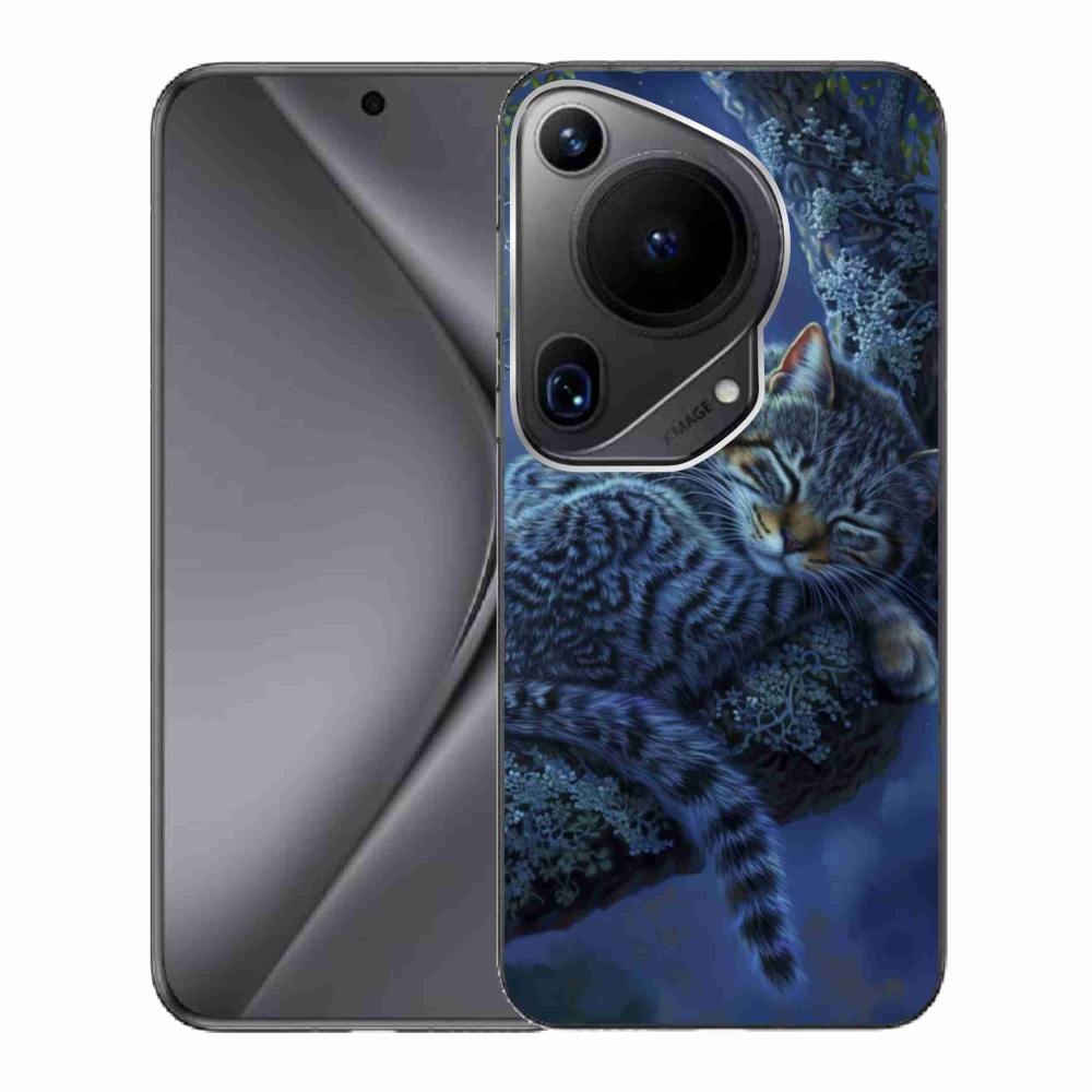 Gelový kryt mmCase na Huawei Pura 70 Ultra - spící kočka