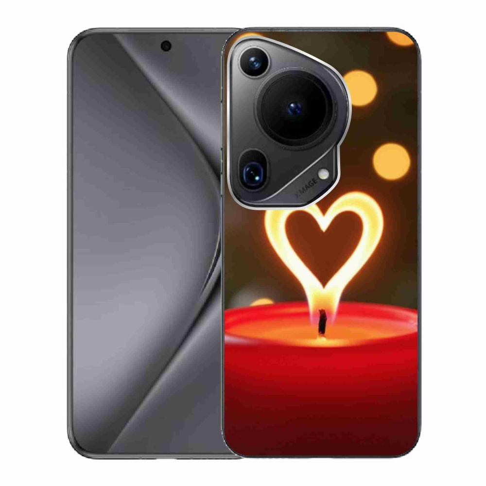 Gelový kryt mmCase na Huawei Pura 70 Ultra - srdce z plamene