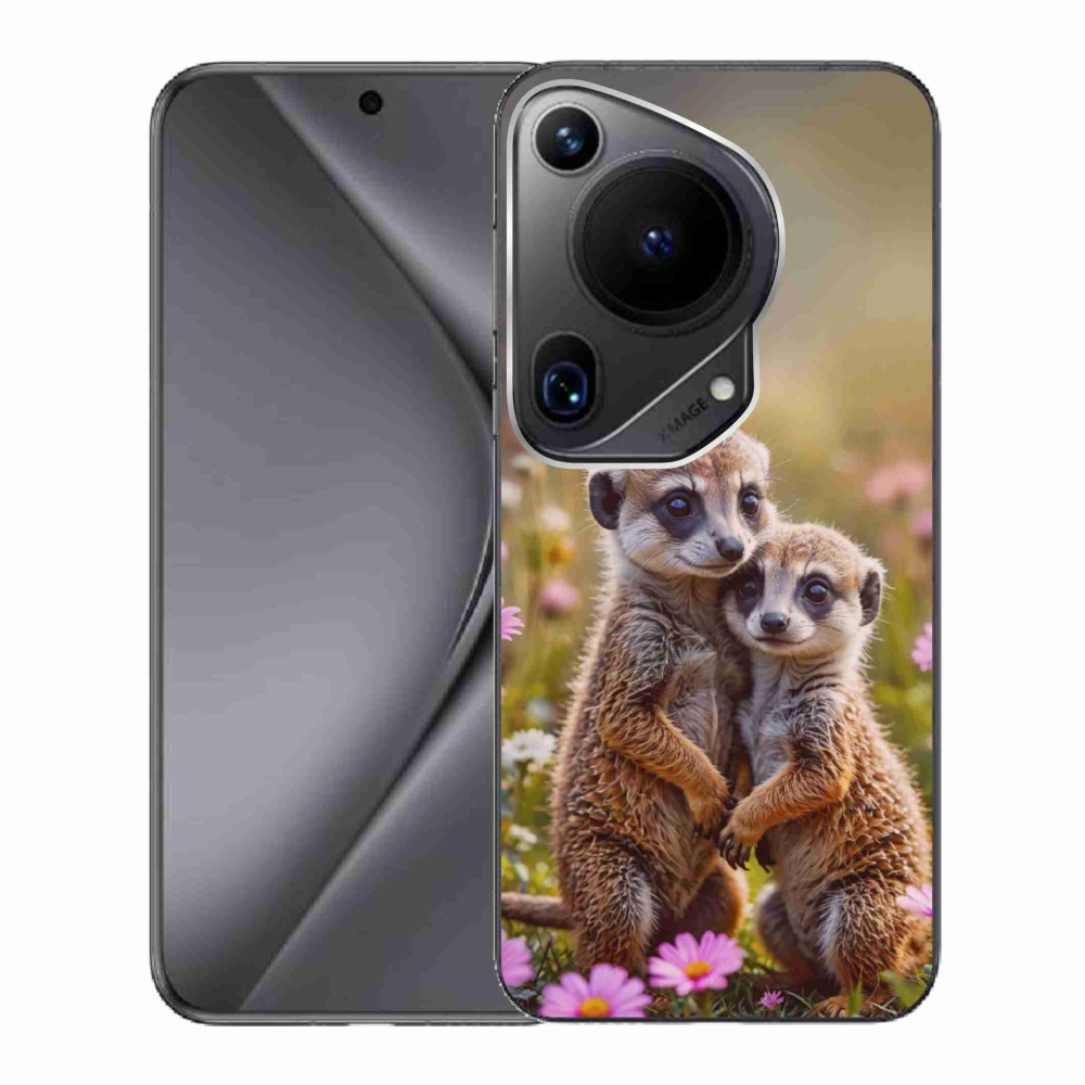 Gelový kryt mmCase na Huawei Pura 70 Ultra - surikatí duo