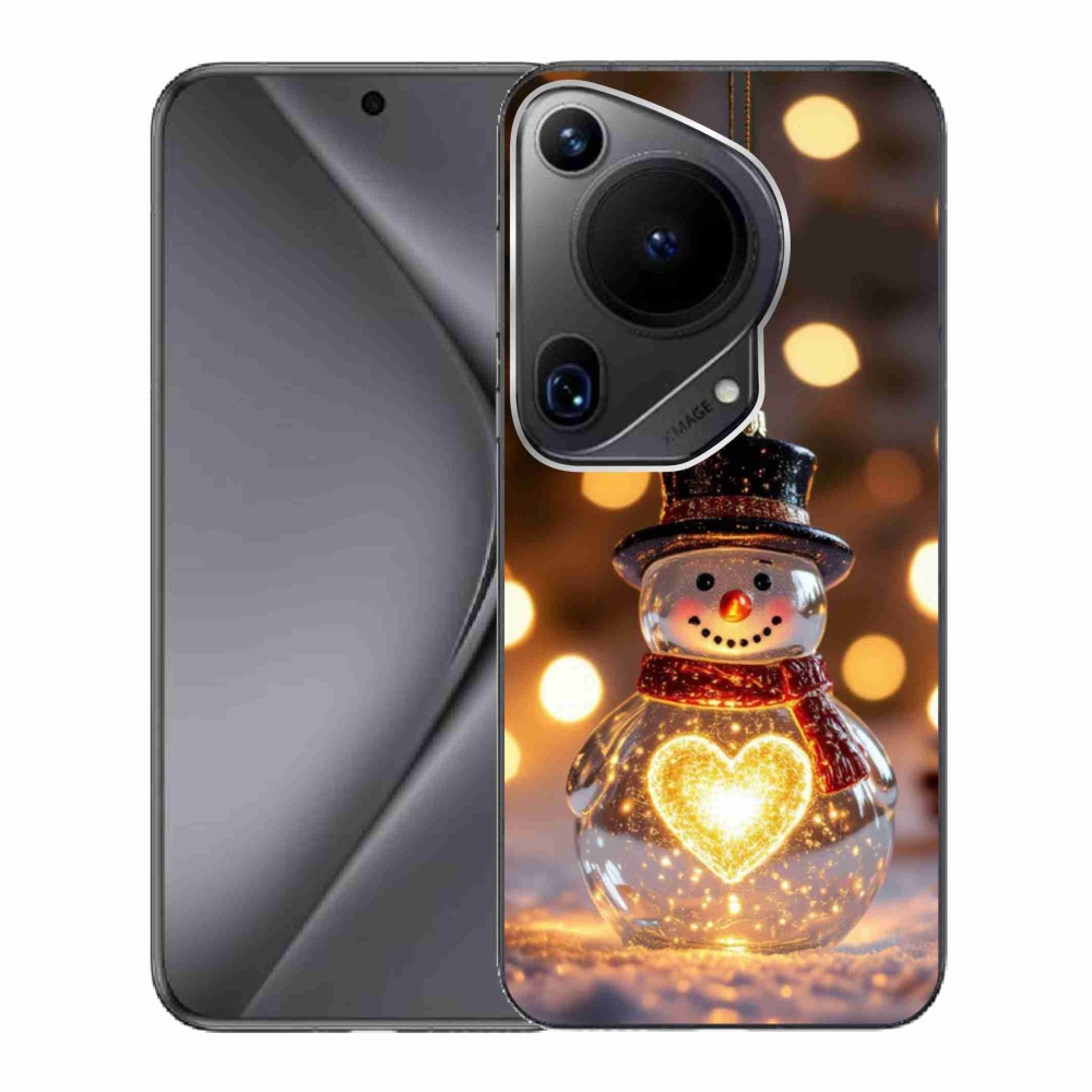 Gelový kryt mmCase na Huawei Pura 70 Ultra - svítící vánoční sněhulák