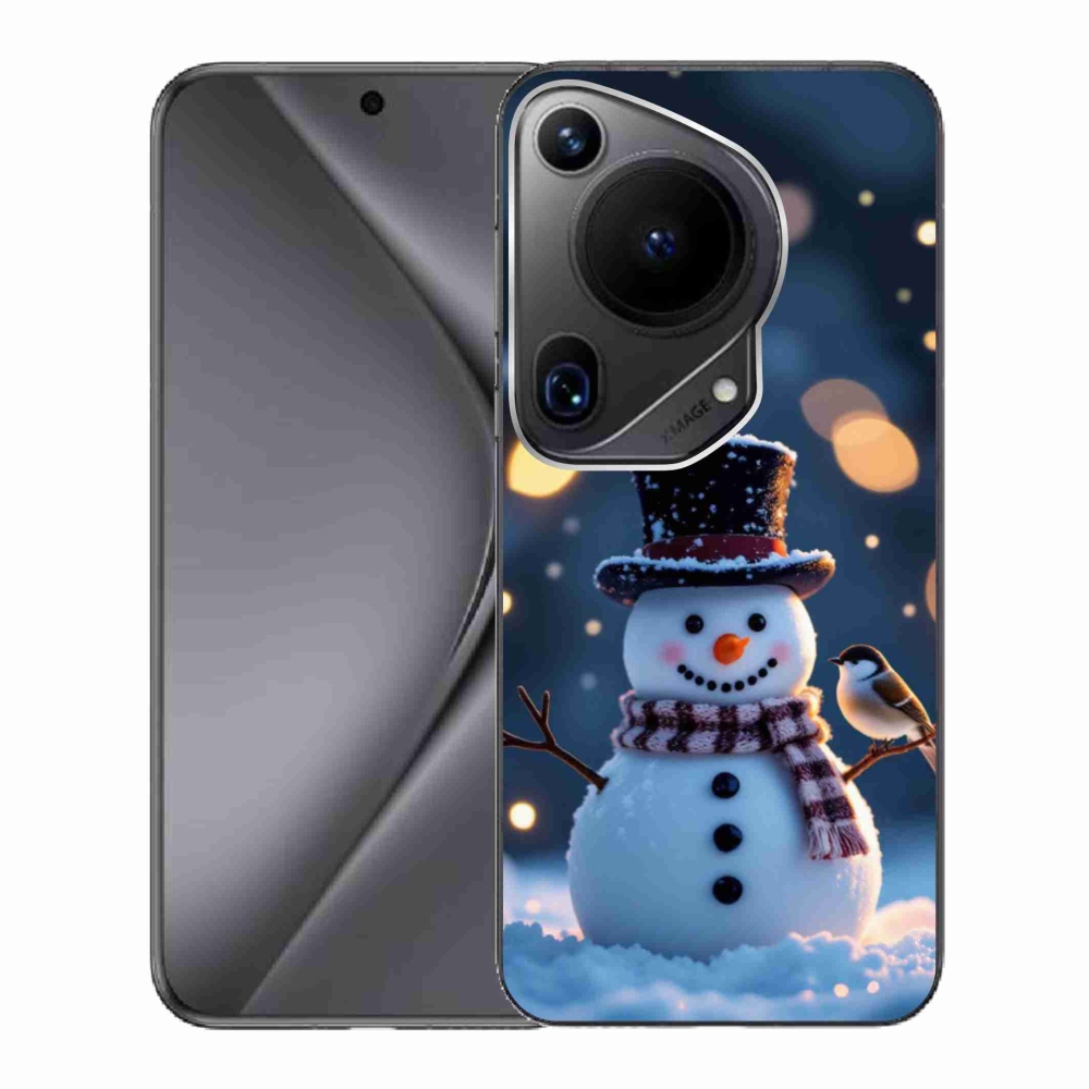 Gelový kryt mmCase na Huawei Pura 70 Ultra - vánoční sněhulák