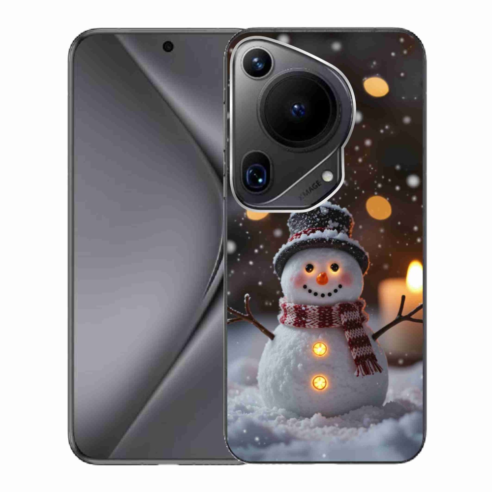 Gelový kryt mmCase na Huawei Pura 70 Ultra - veselý sněhulák