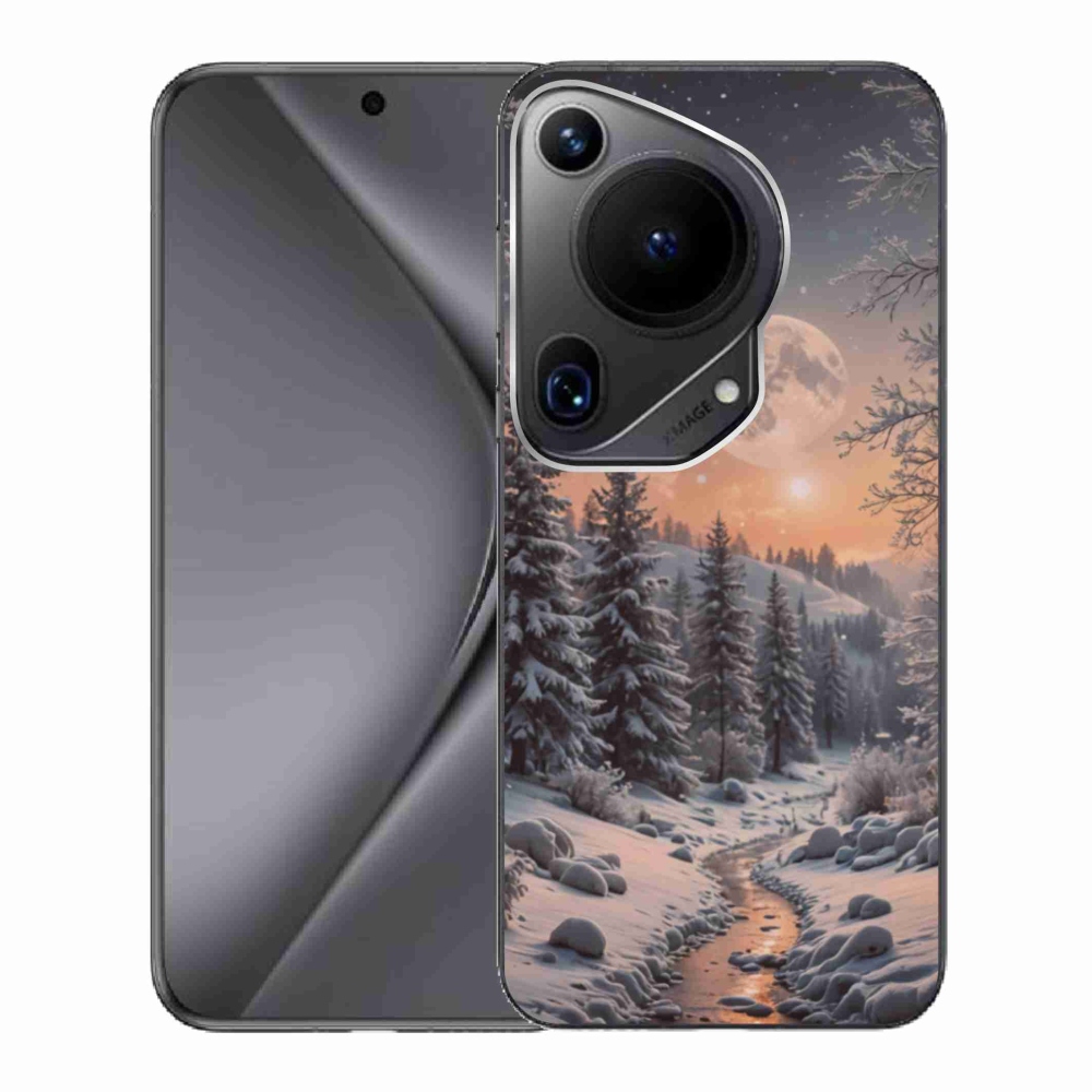 Gelový kryt mmCase na Huawei Pura 70 Ultra - zimní krajina 2