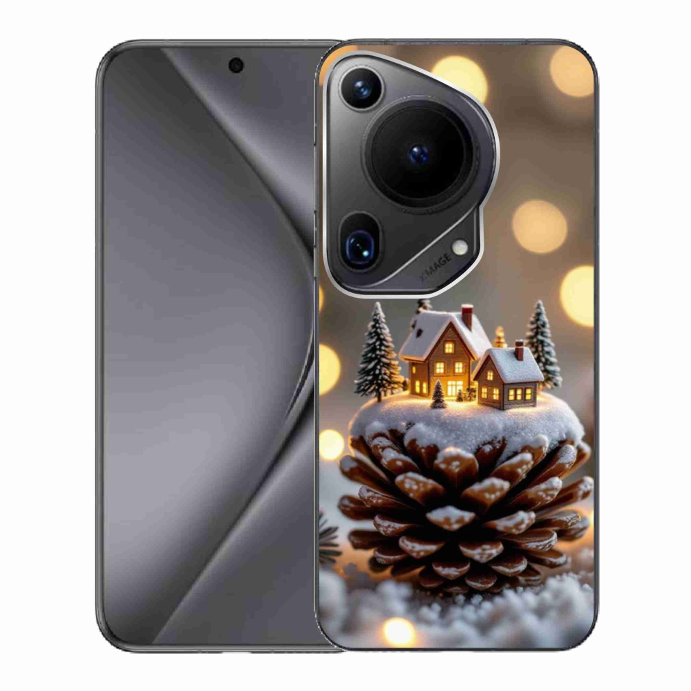 Gelový kryt mmCase na Huawei Pura 70 Ultra - zimní vesnička