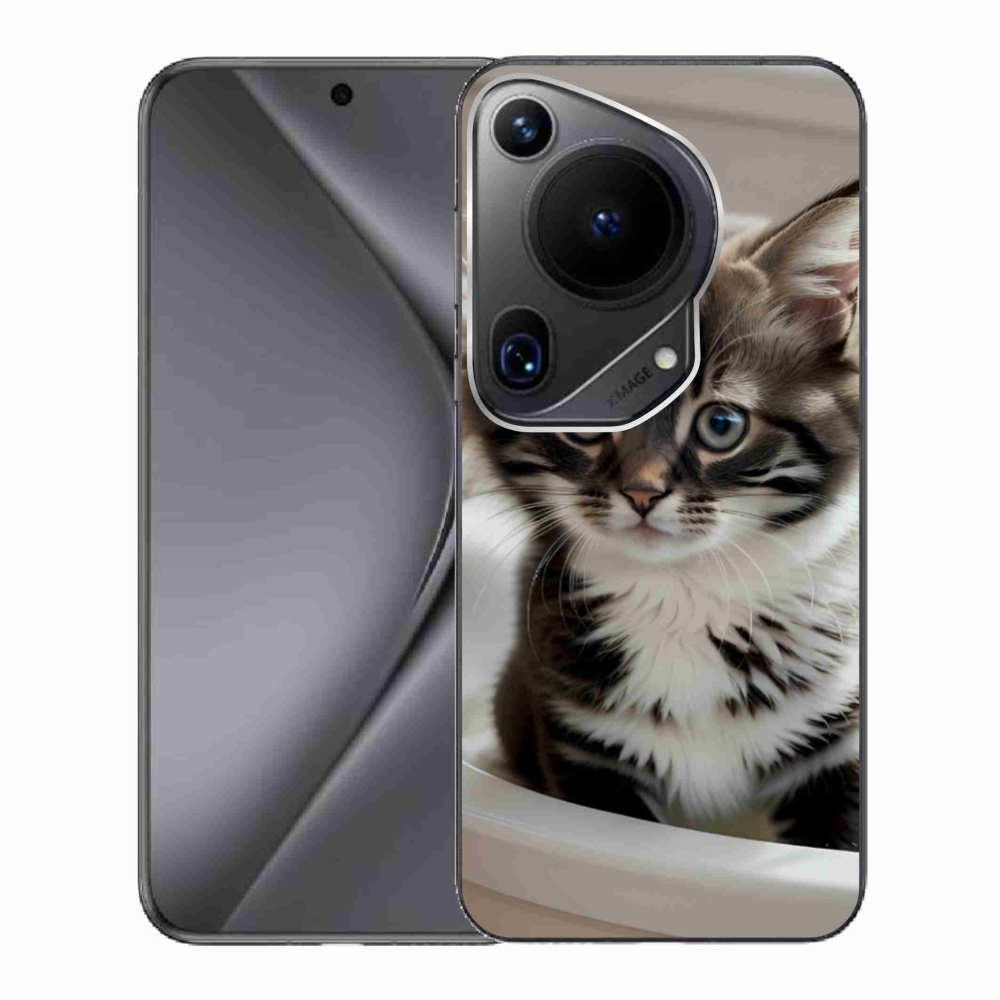 Gelový kryt mmCase na Huawei Pura 70 Ultra - zvědavé kotě