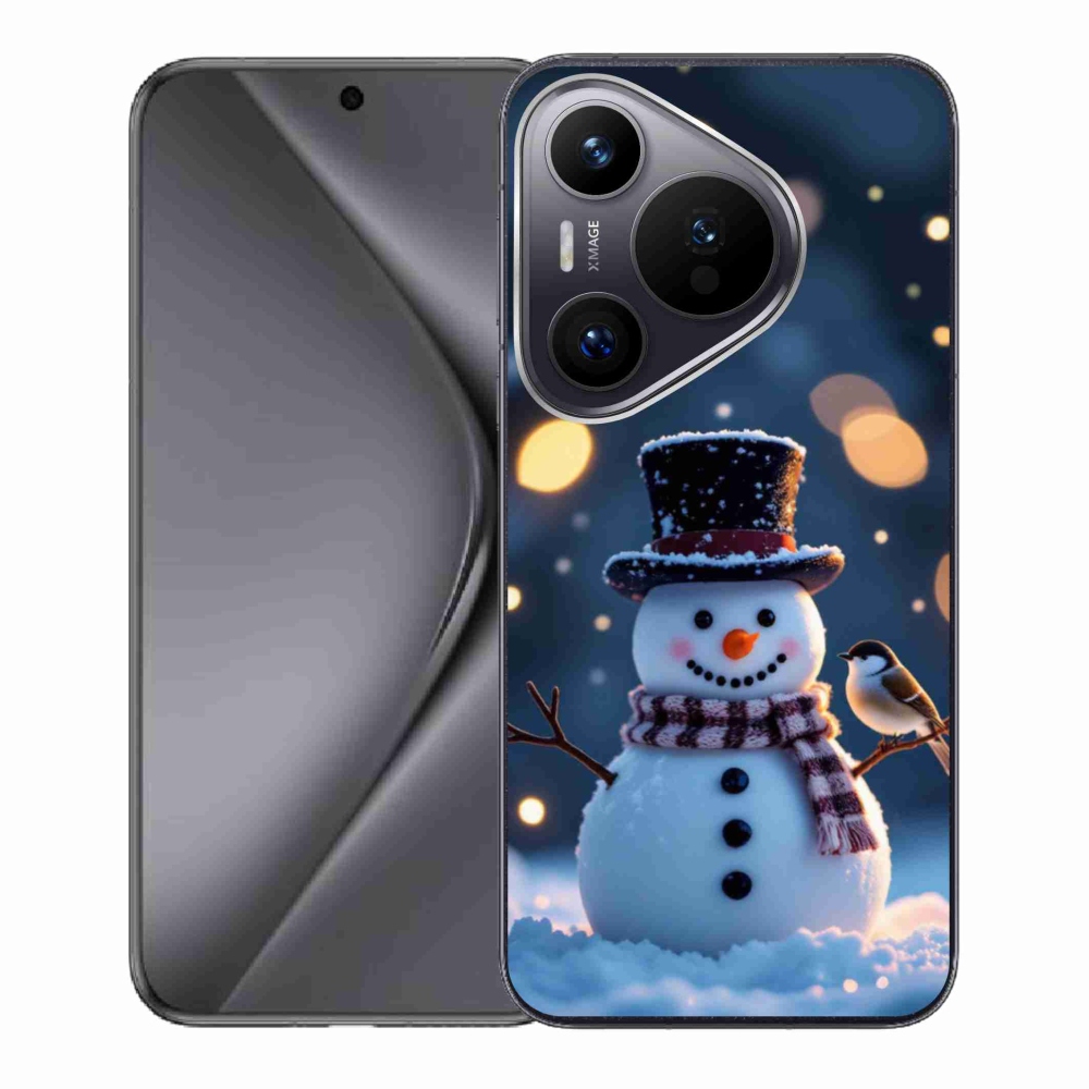 Gelový kryt mmCase na Huawei Pura 70 - vánoční sněhulák