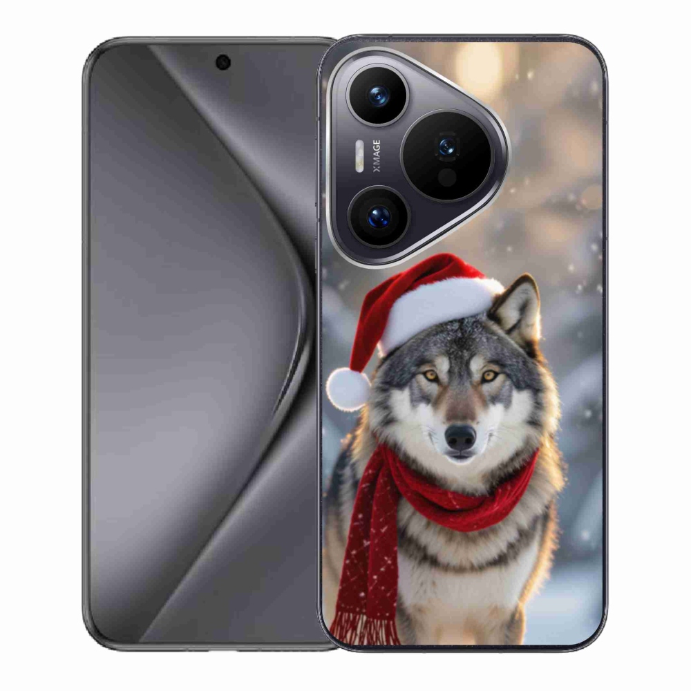 Gelový kryt mmCase na Huawei Pura 70 - vánoční vlk