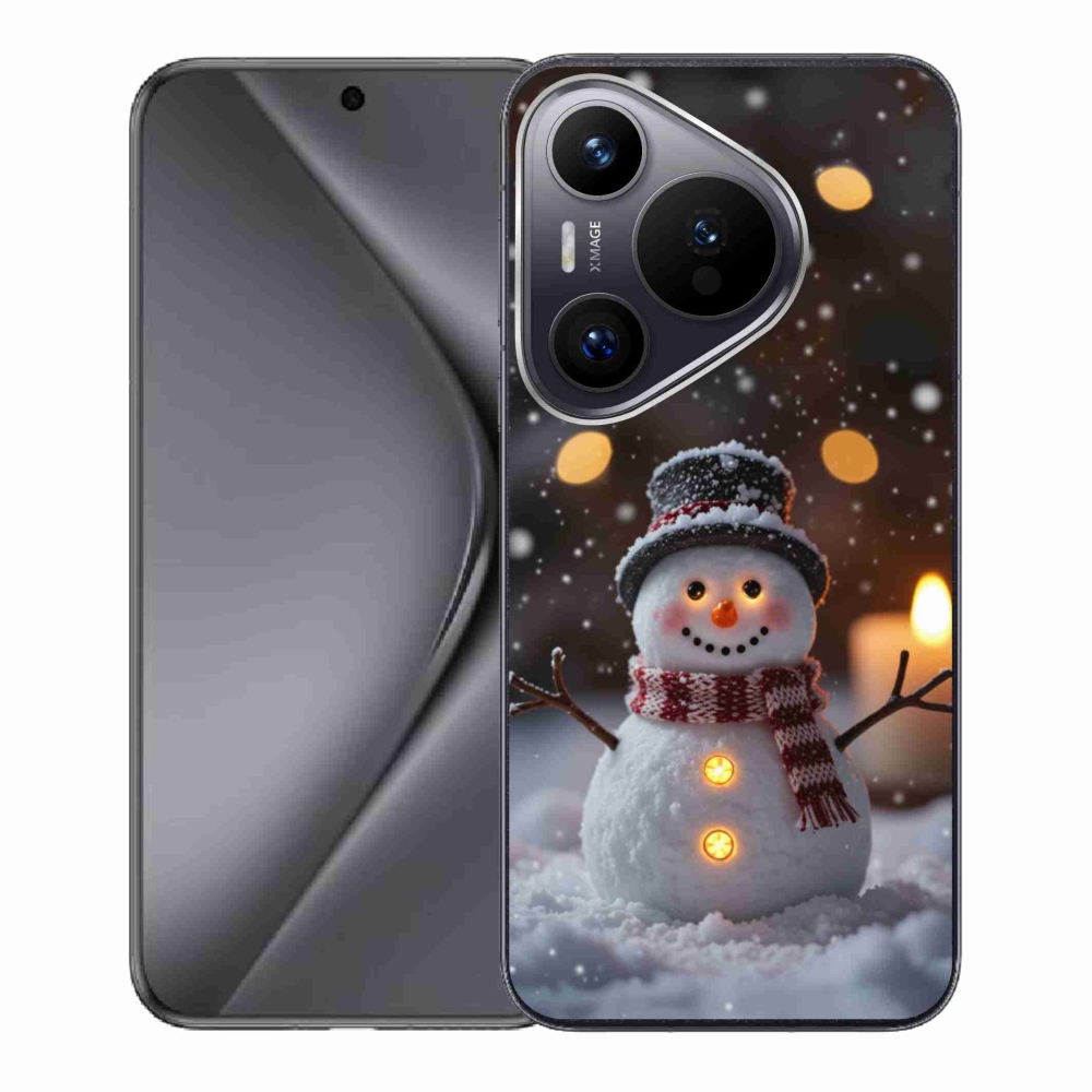 Gelový kryt mmCase na Huawei Pura 70 - veselý sněhulák