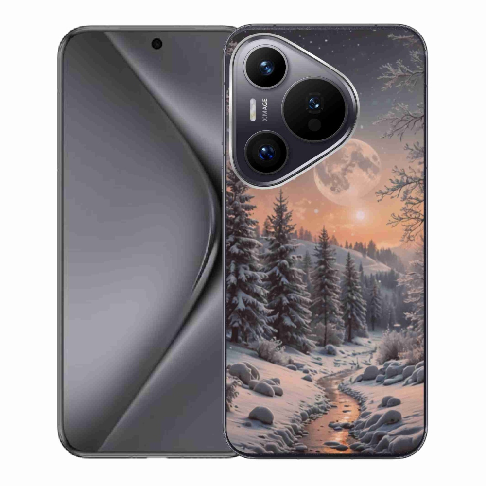 Gelový kryt mmCase na Huawei Pura 70 - zimní krajina 2
