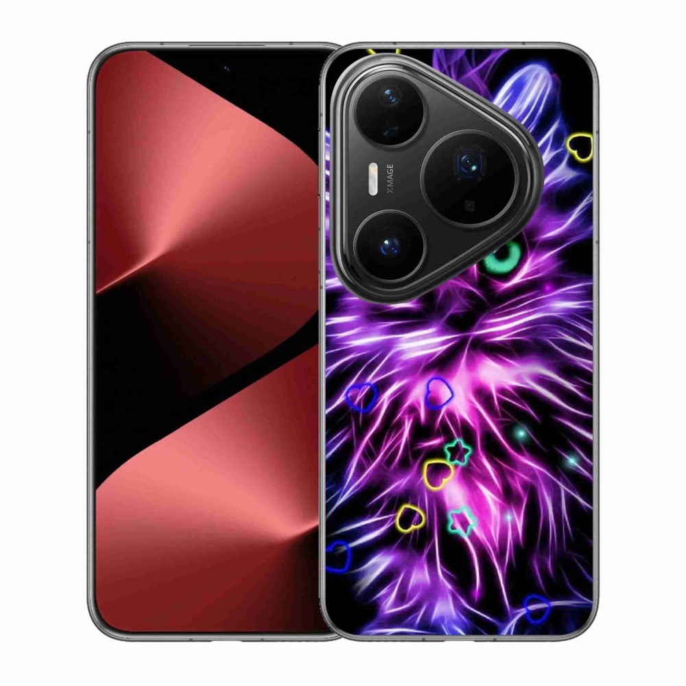 Gelový kryt mmCase na Huawei Pura 80 Pro - abstraktní kočka