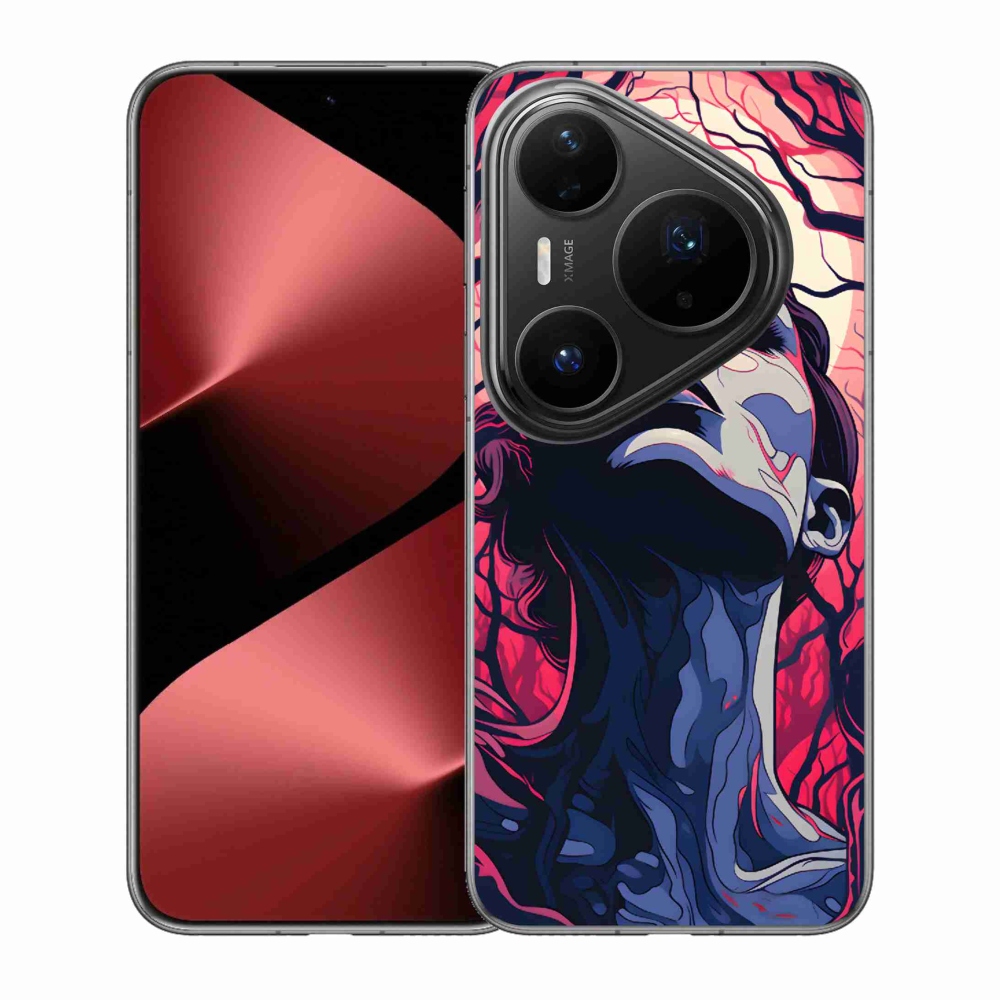 Gelový kryt mmCase na Huawei Pura 80 Pro - abstraktní obličej