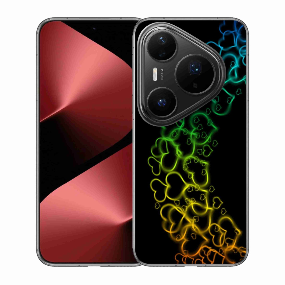 Gelový kryt mmCase na Huawei Pura 80 Pro - barevná srdíčka