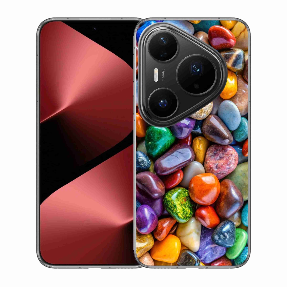 Gelový kryt mmCase na Huawei Pura 80 Pro - barevné kamínky
