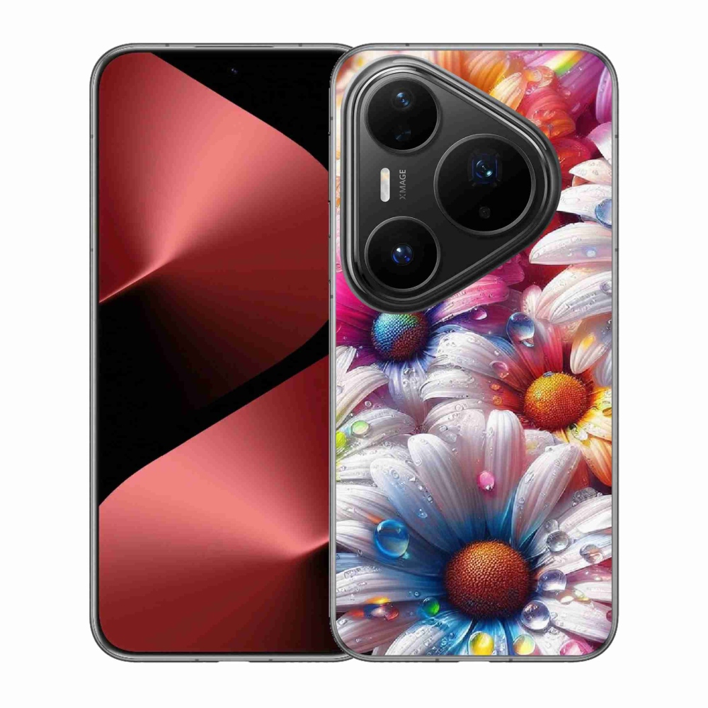 Gelový kryt mmCase na Huawei Pura 80 Pro - barevné kopretiny