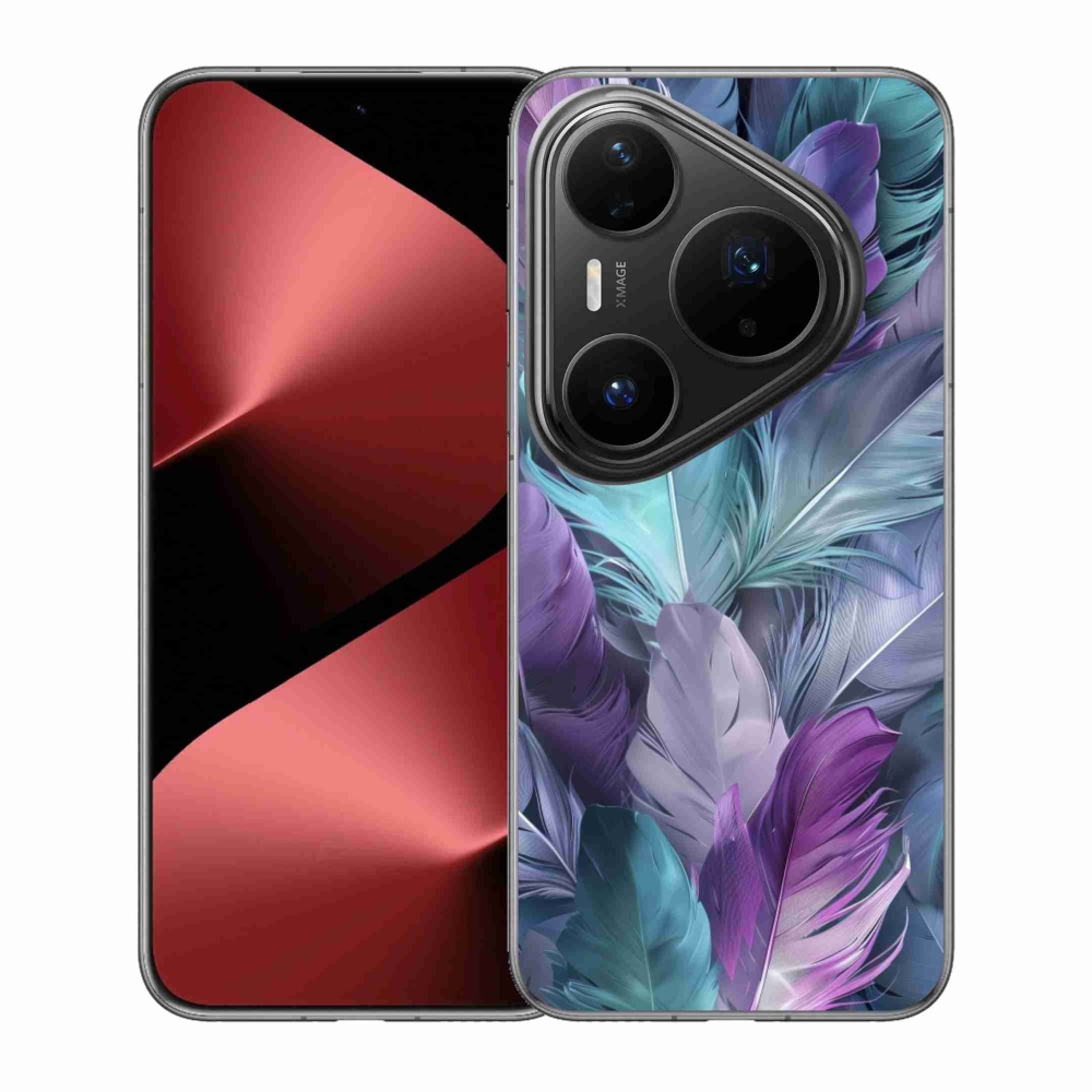 Gelový kryt mmCase na Huawei Pura 80 Pro - barevné peří 2