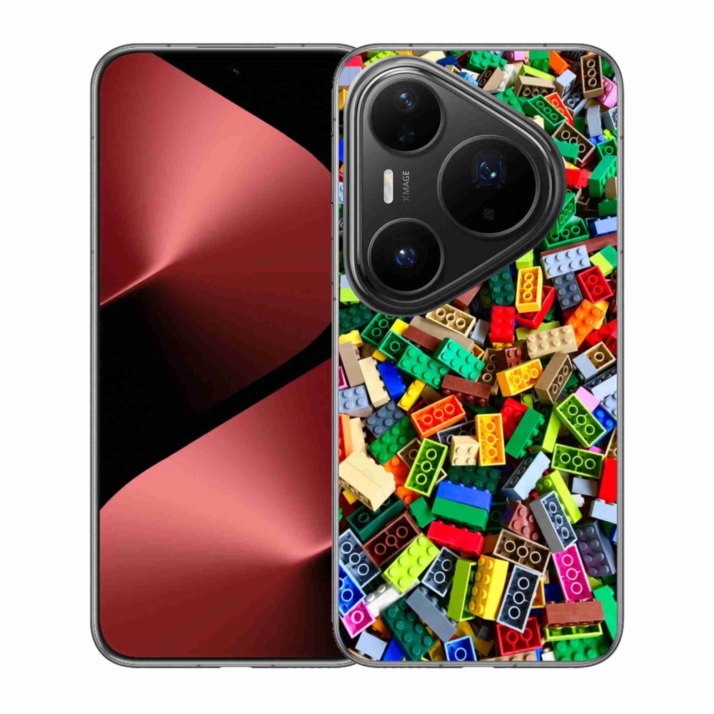 Gelový kryt mmCase na Huawei Pura 80 Pro - barevné stavební kostky