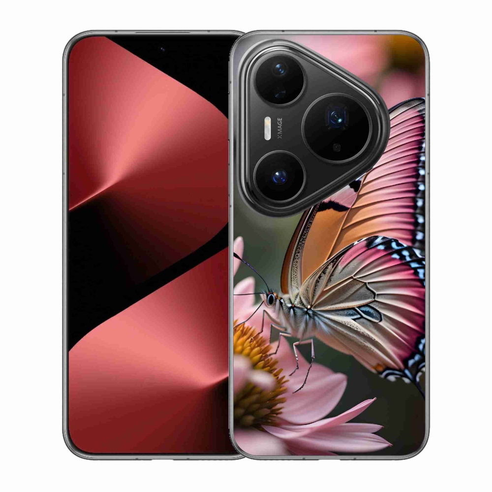 Gelový kryt mmCase na Huawei Pura 80 Pro - barevný motýl