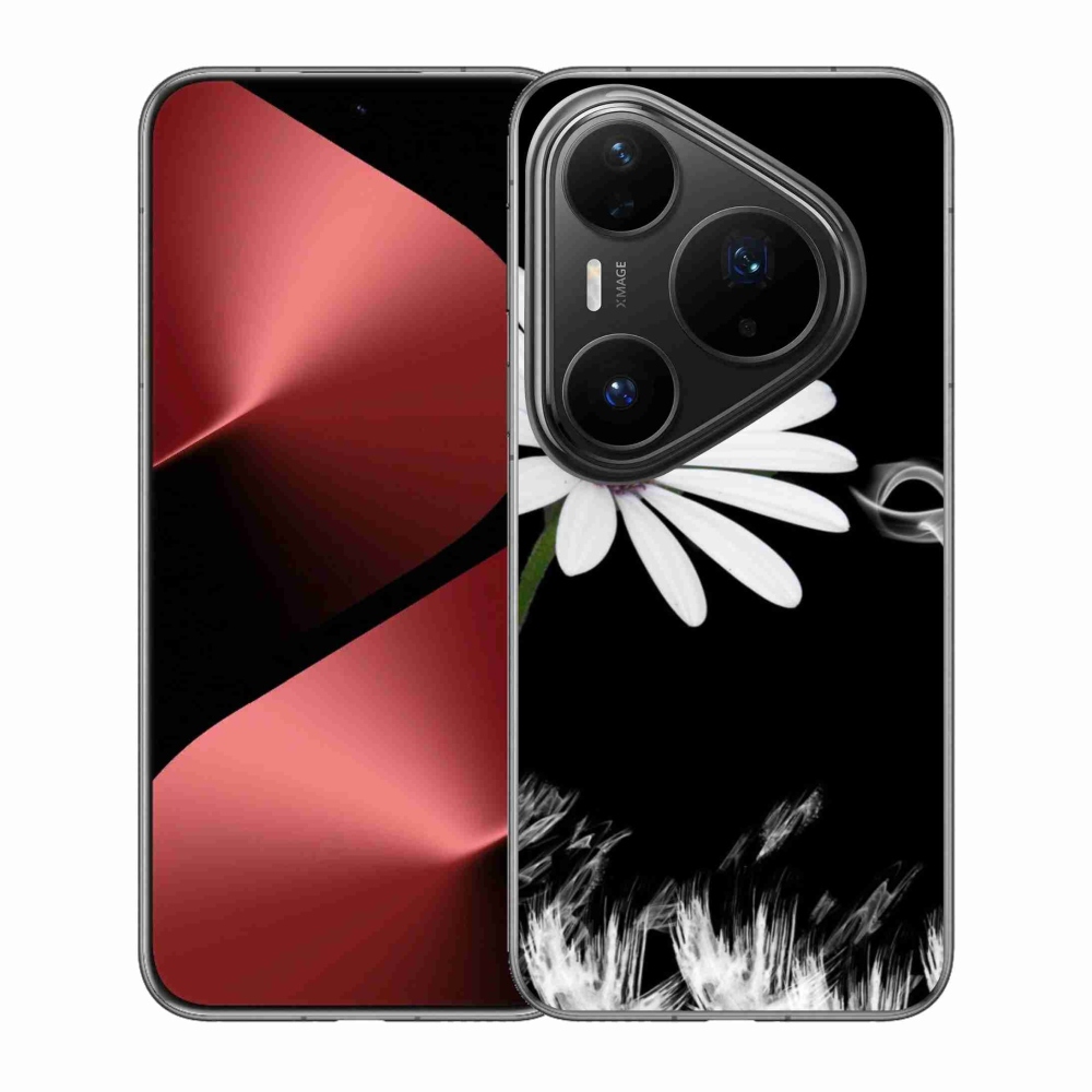 Gelový kryt mmCase na Huawei Pura 80 Pro - bílá květina
