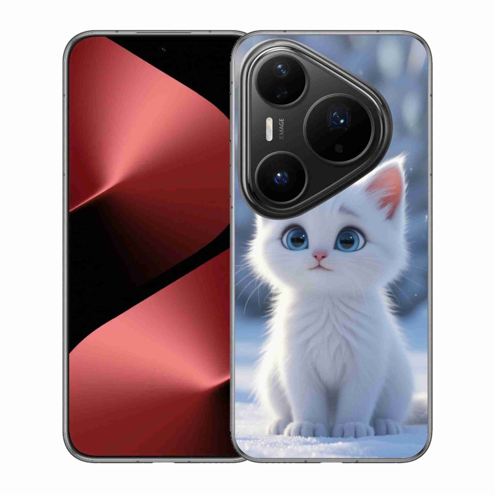 Gelový kryt mmCase na Huawei Pura 80 Pro - bílé kotě 3