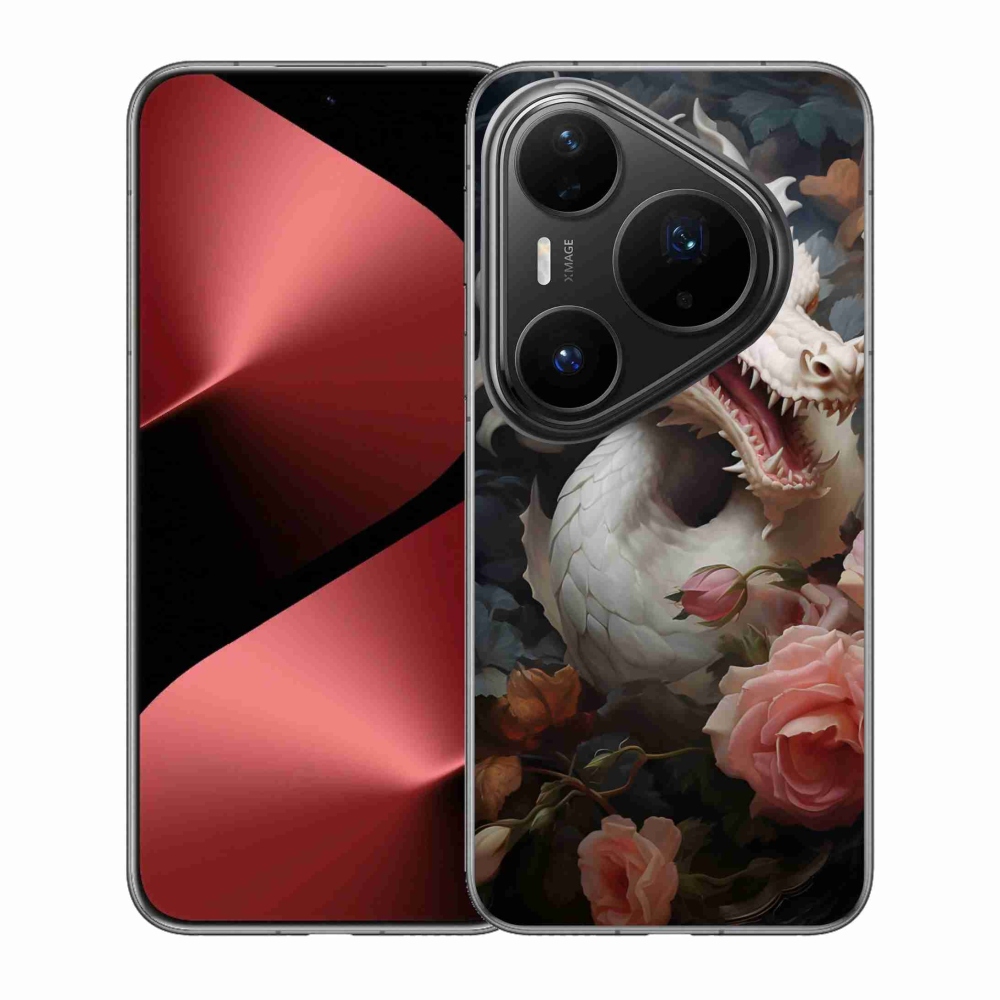 Gelový kryt mmCase na Huawei Pura 80 Pro - bílý drak