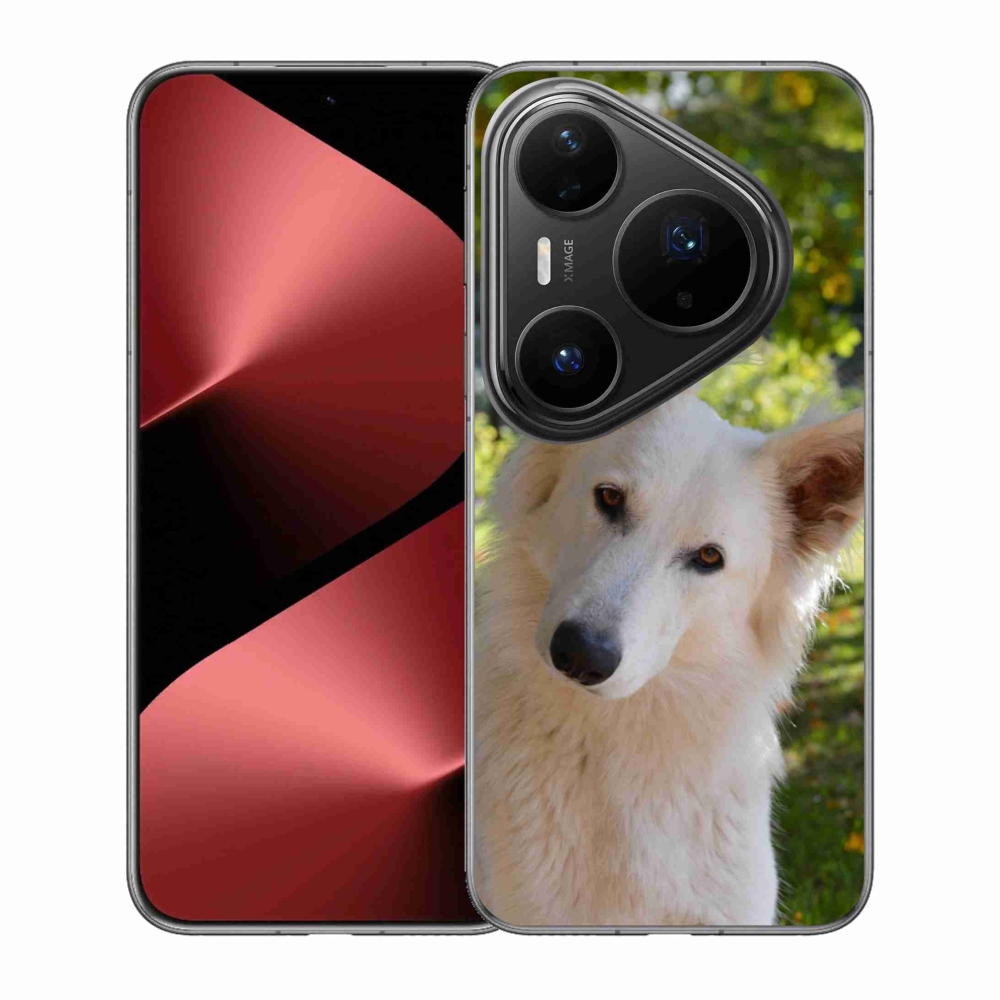 Gelový kryt mmCase na Huawei Pura 80 Pro - bílý švýcarský ovčák 1