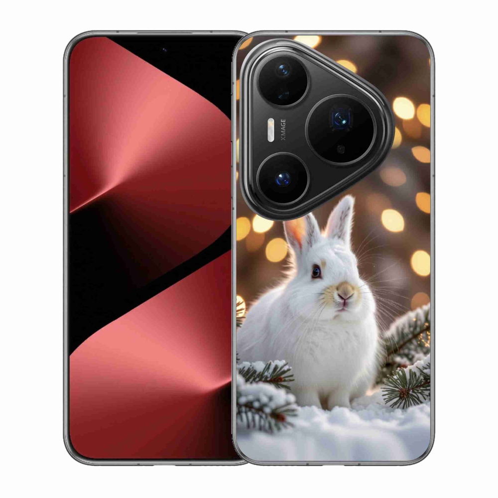 Gelový kryt mmCase na Huawei Pura 80 Pro - bílý zajíc