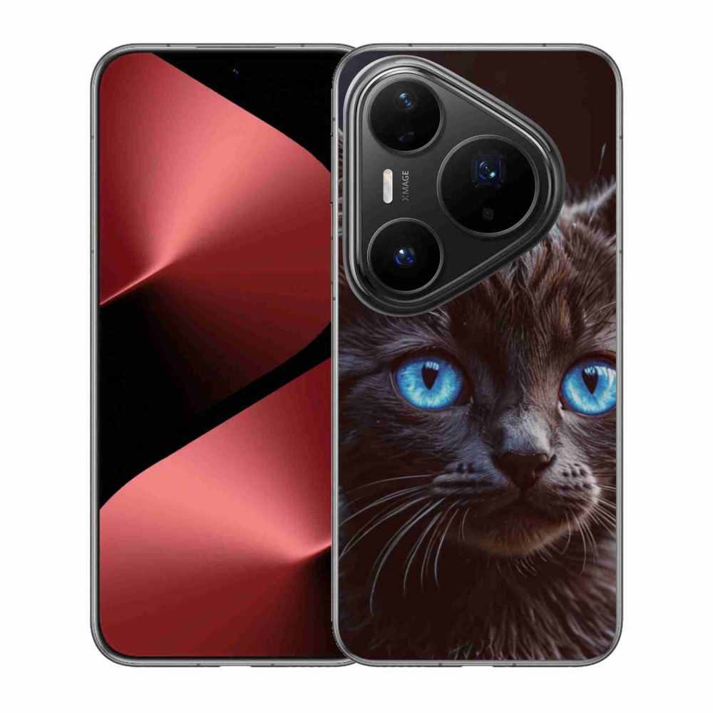 Gelový kryt mmCase na Huawei Pura 80 Pro - černé kotě 2