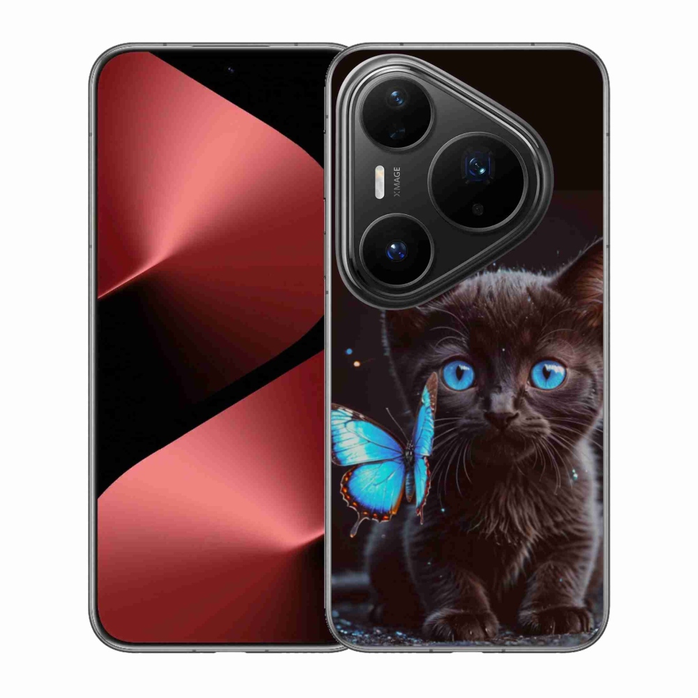 Gelový kryt mmCase na Huawei Pura 80 Pro - černé kotě 3