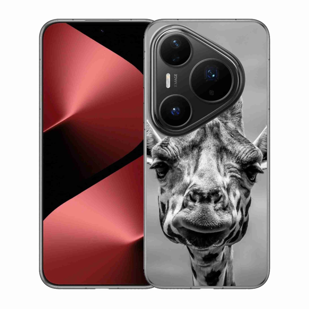 Gelový kryt mmCase na Huawei Pura 80 Pro - černobílá žirafa