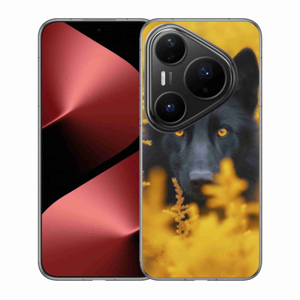 Gelový kryt mmCase na Huawei Pura 80 Pro - černý vlk 2