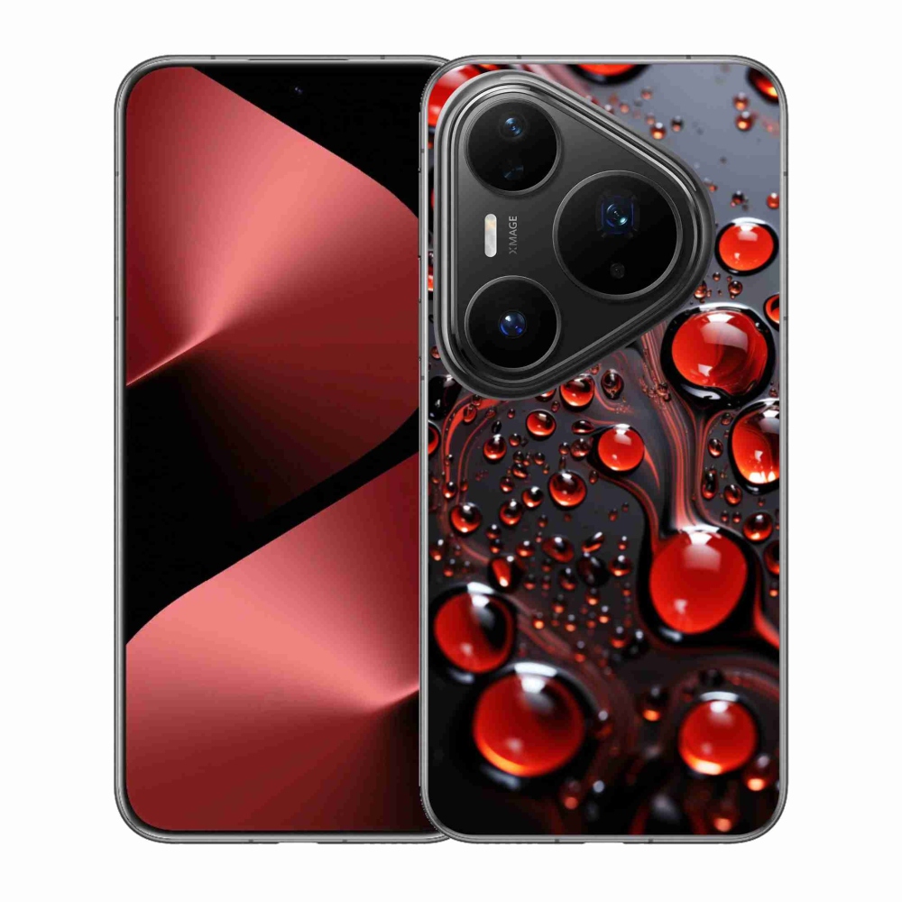 Gelový kryt mmCase na Huawei Pura 80 Pro - červené kapky 2