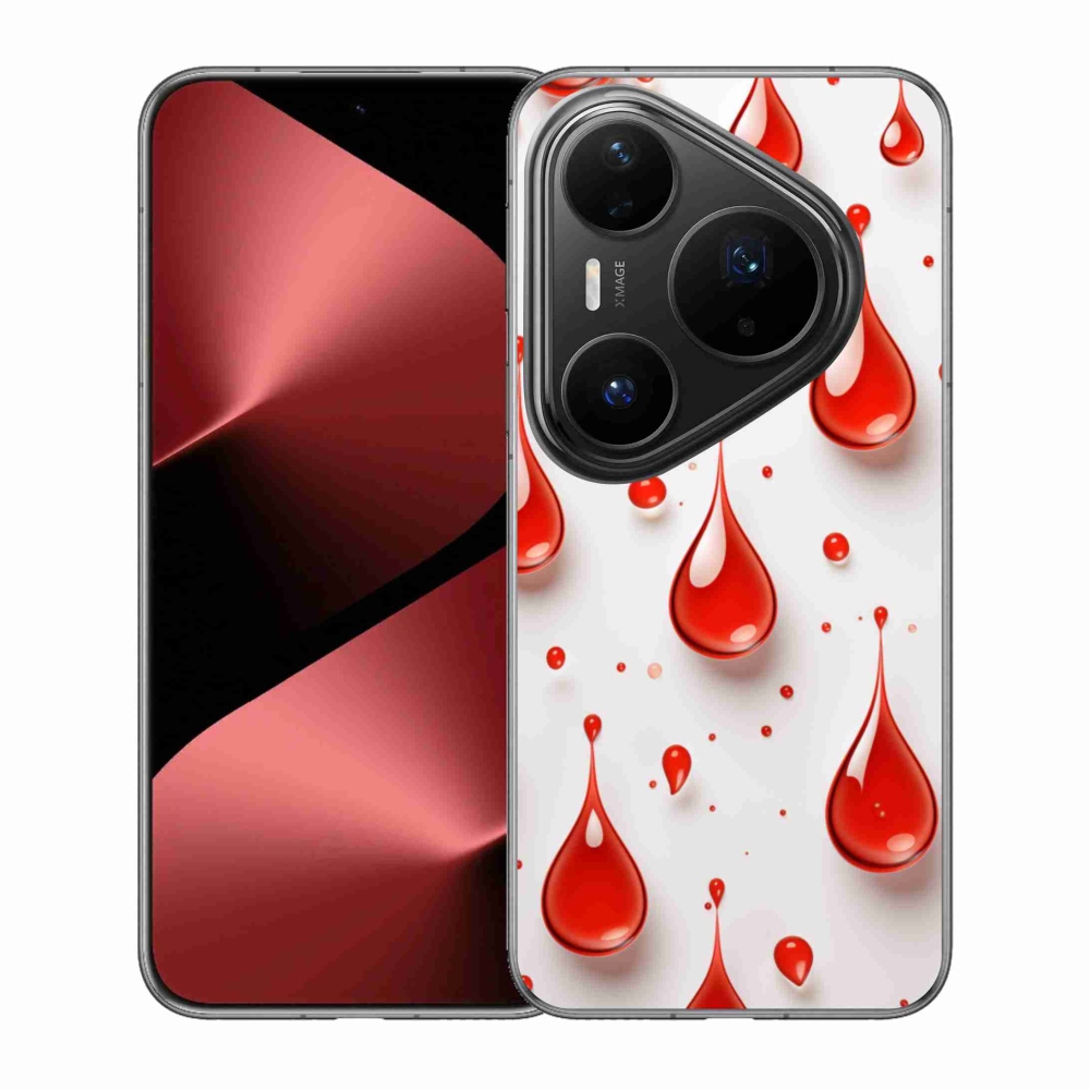 Gelový kryt mmCase na Huawei Pura 80 Pro - červené kapky