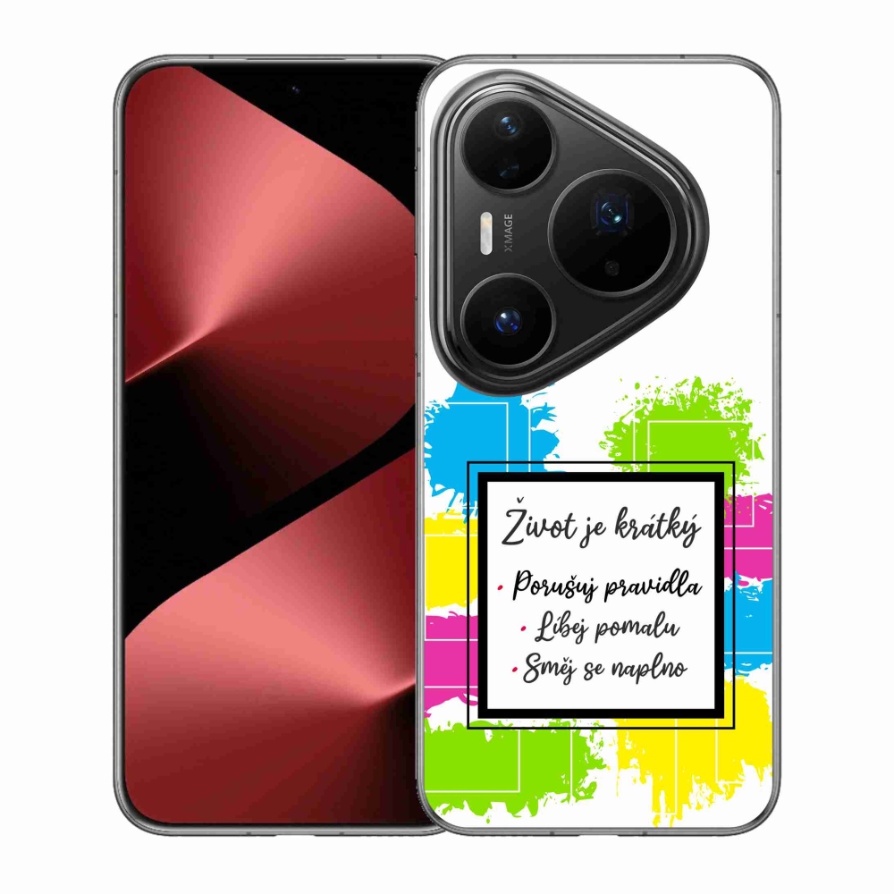 Gelový kryt mmCase na Huawei Pura 80 Pro - citát 5 bílé pozadí
