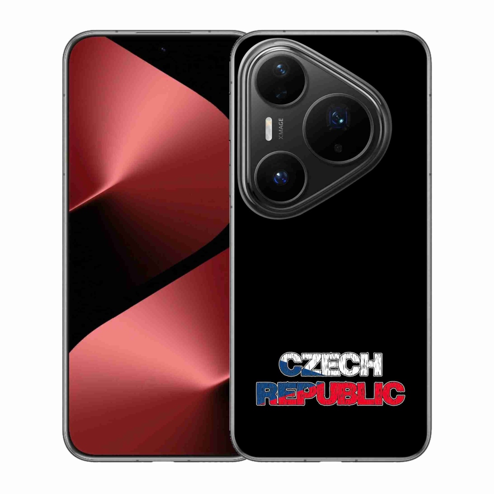 Gelový kryt mmCase na Huawei Pura 80 Pro - Czech Republic černé pozadí
