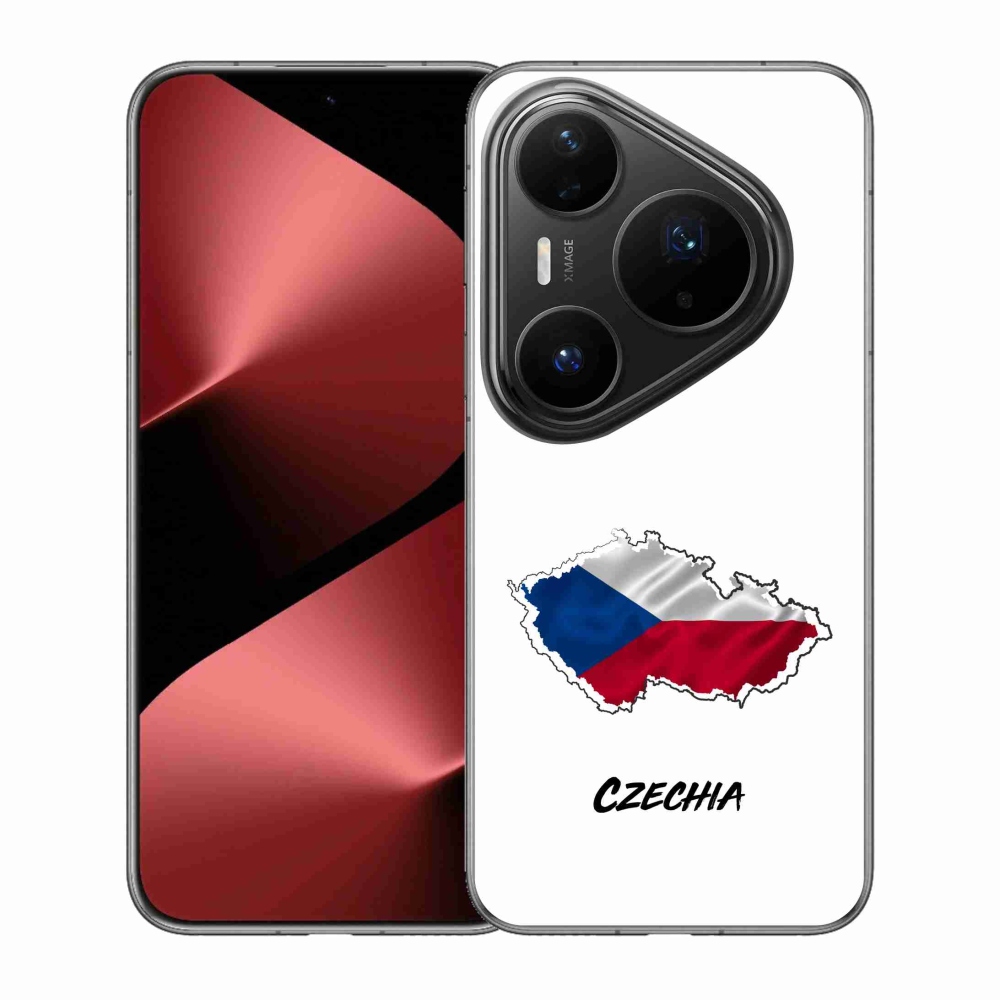 Gelový kryt mmCase na Huawei Pura 80 Pro - Czechia bílé pozadí