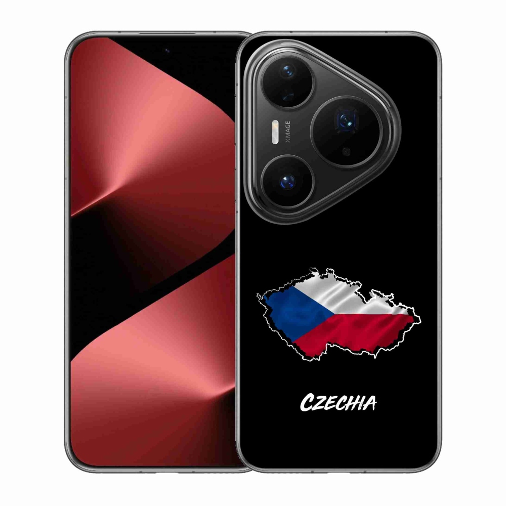 Gelový kryt mmCase na Huawei Pura 80 Pro - Czechia černé pozadí