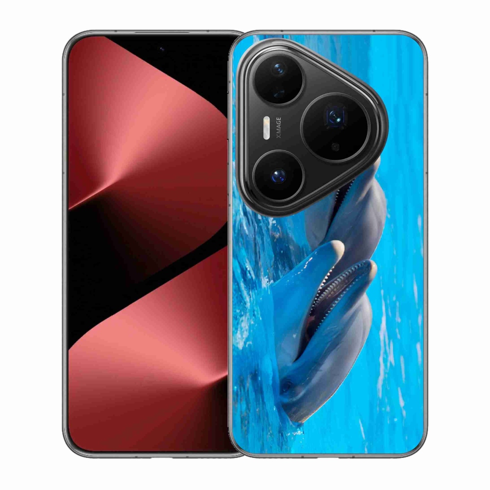 Gelový kryt mmCase na Huawei Pura 80 Pro - delfíni