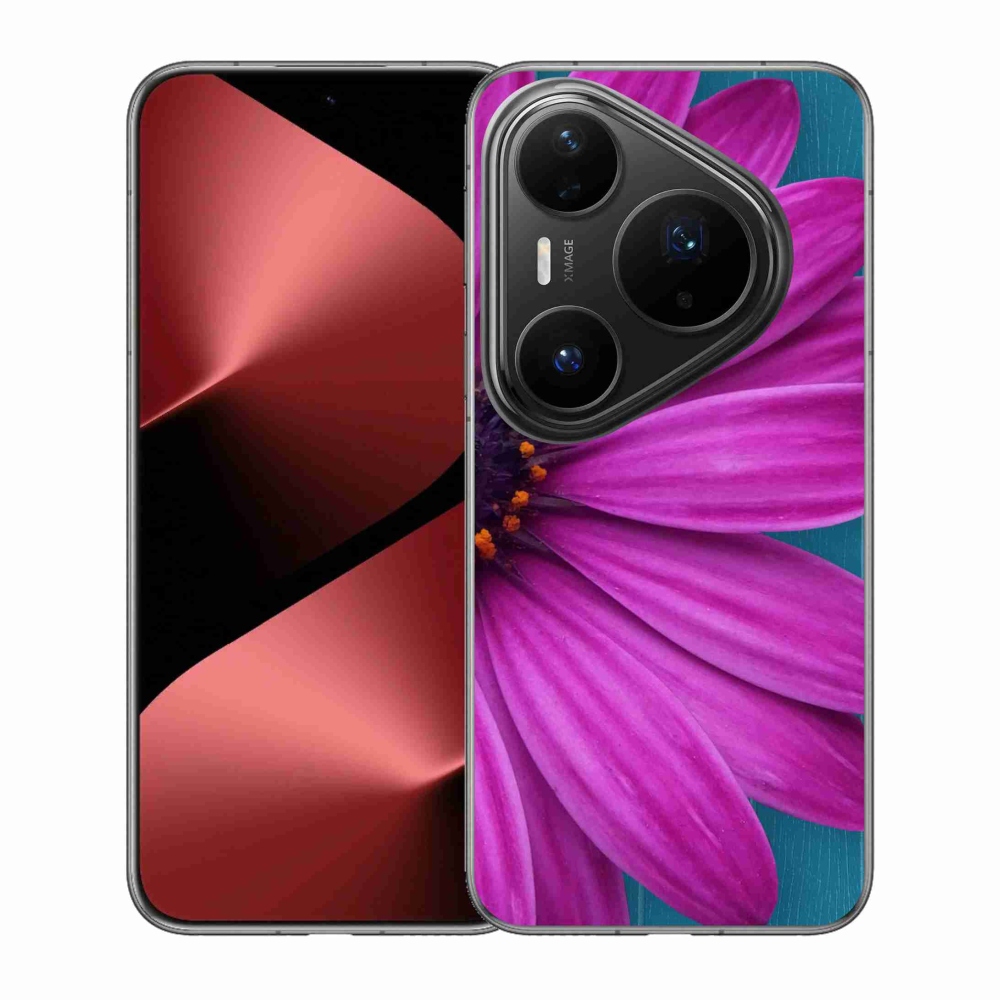 Gelový kryt mmCase na Huawei Pura 80 Pro - fialová kopretina