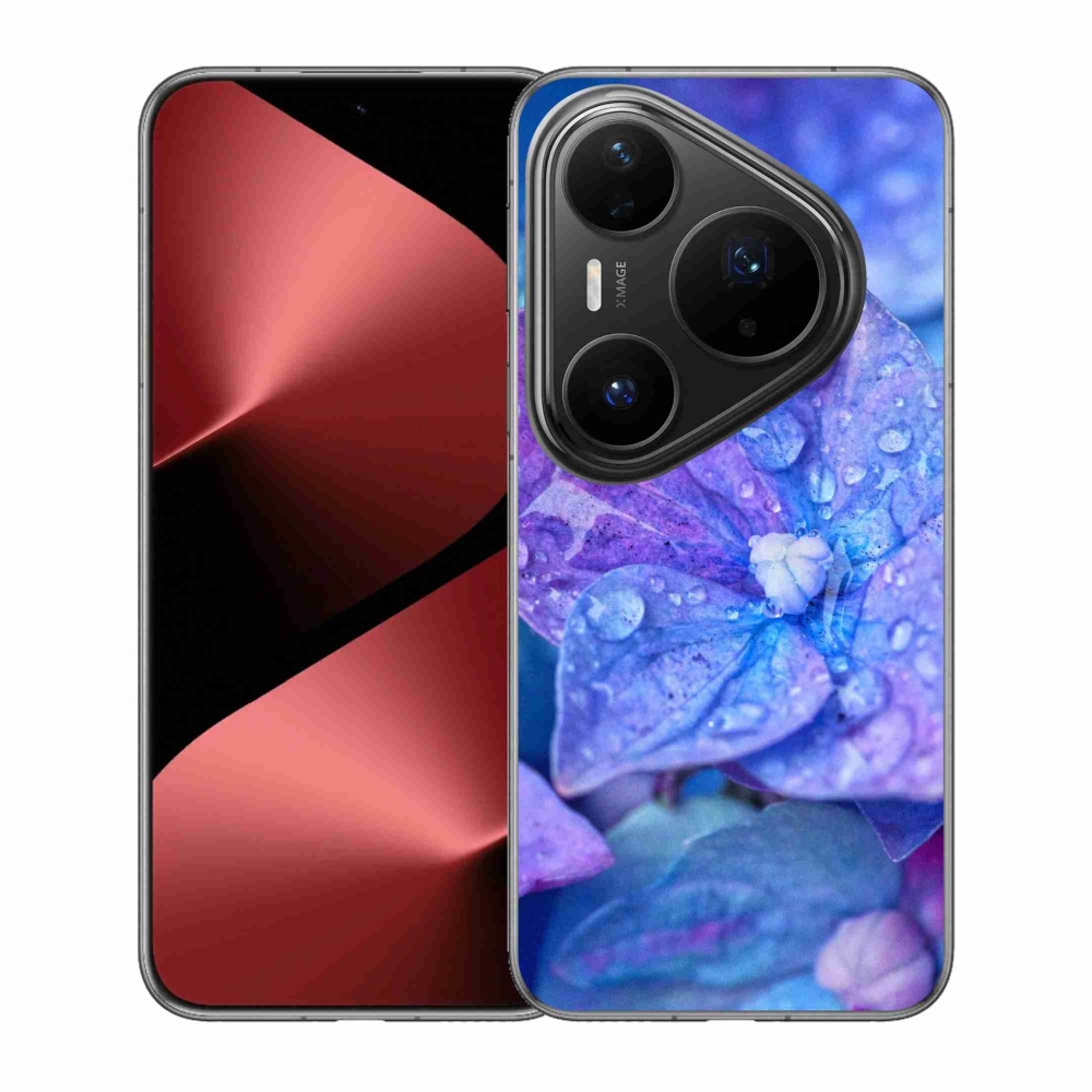 Gelový kryt mmCase na Huawei Pura 80 Pro - fialový květ