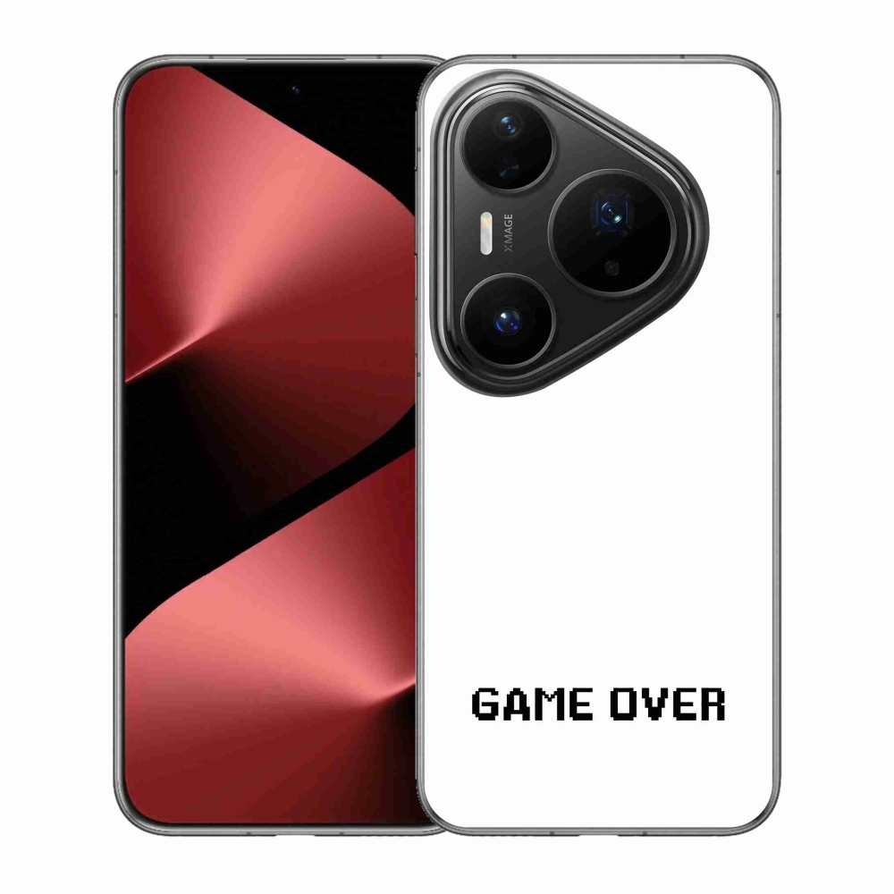Gelový kryt mmCase na Huawei Pura 80 Pro - game over bílé pozadí
