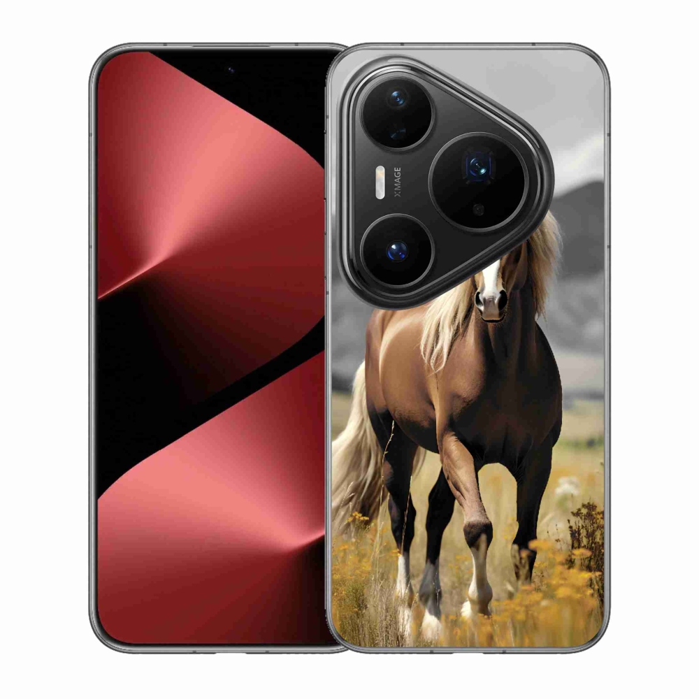 Gelový kryt mmCase na Huawei Pura 80 Pro - hnědý kůň 1