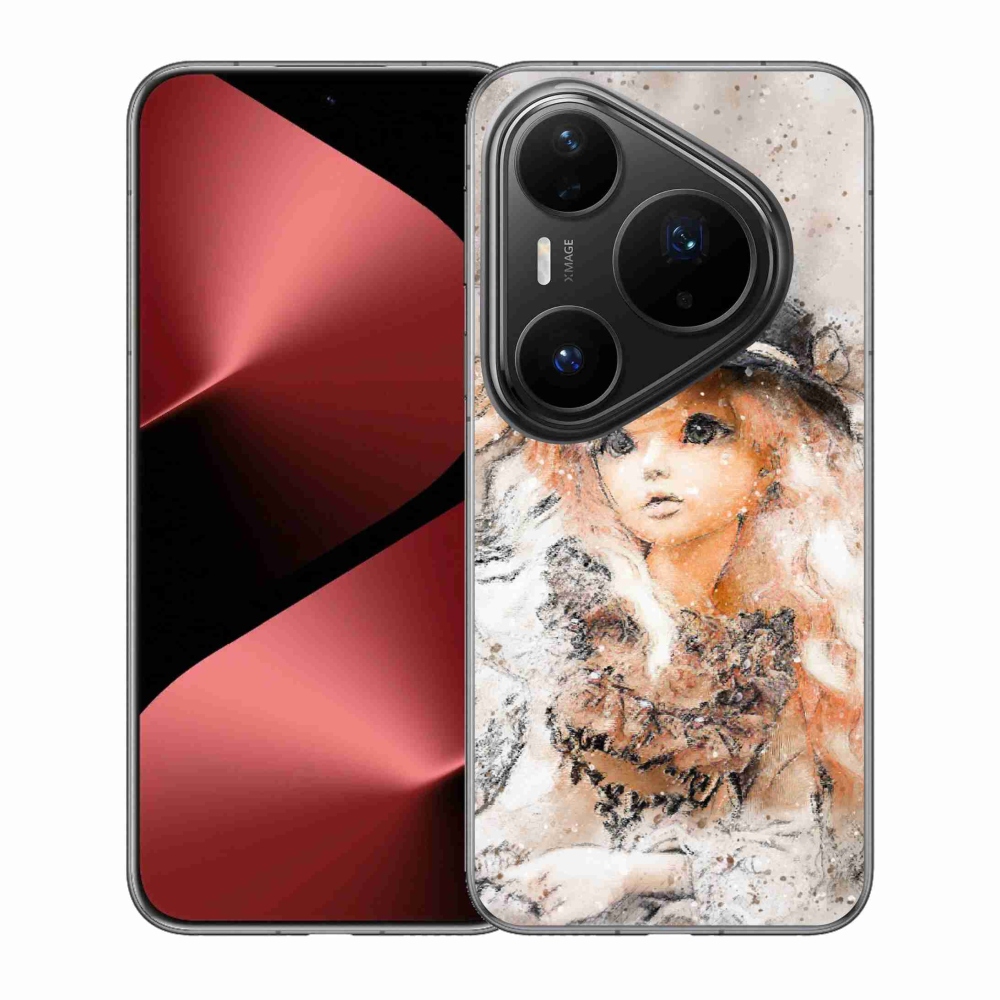 Gelový kryt mmCase na Huawei Pura 80 Pro - holčička s kloboukem