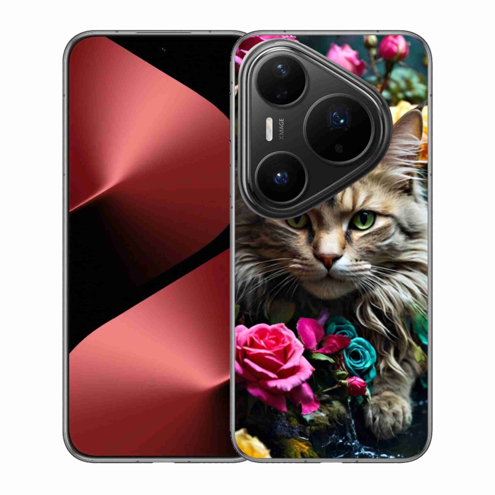 Gelový kryt mmCase na Huawei Pura 80 Pro - kočíčí pohled 2