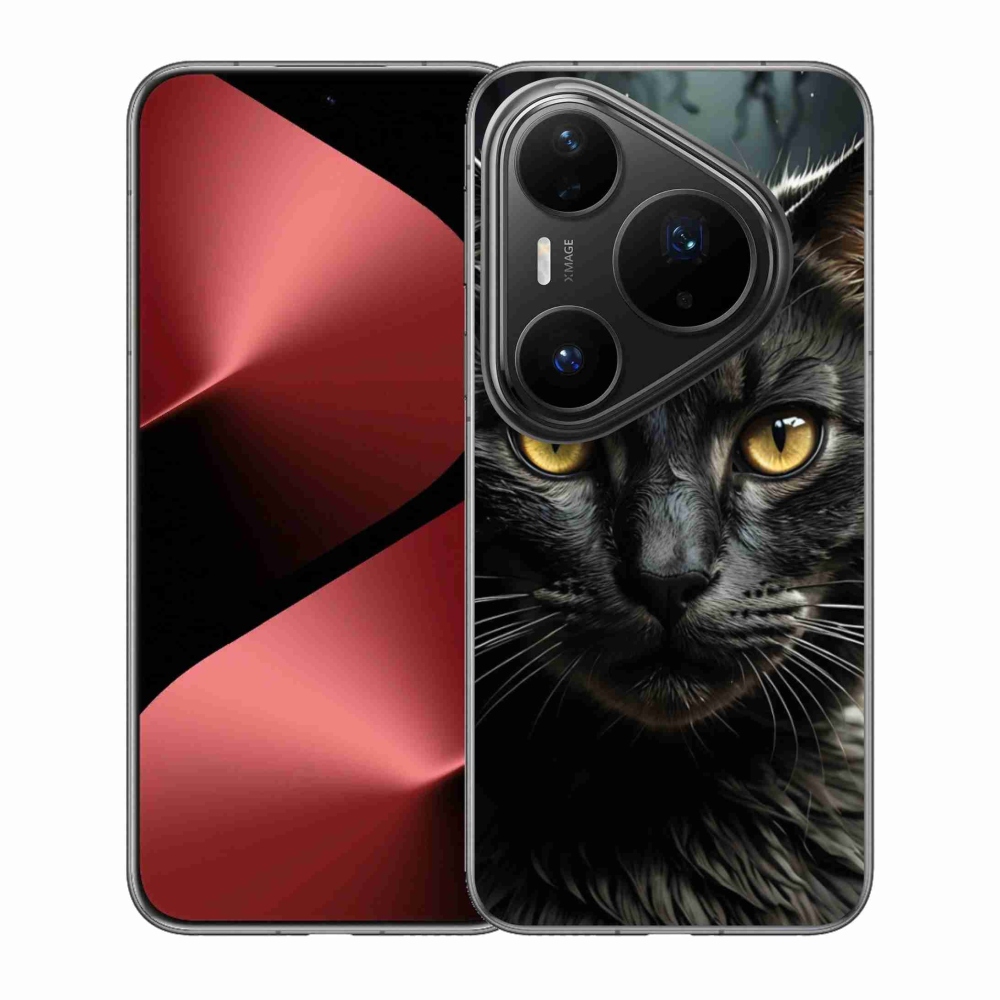 Gelový kryt mmCase na Huawei Pura 80 Pro - kočičí pohled 3