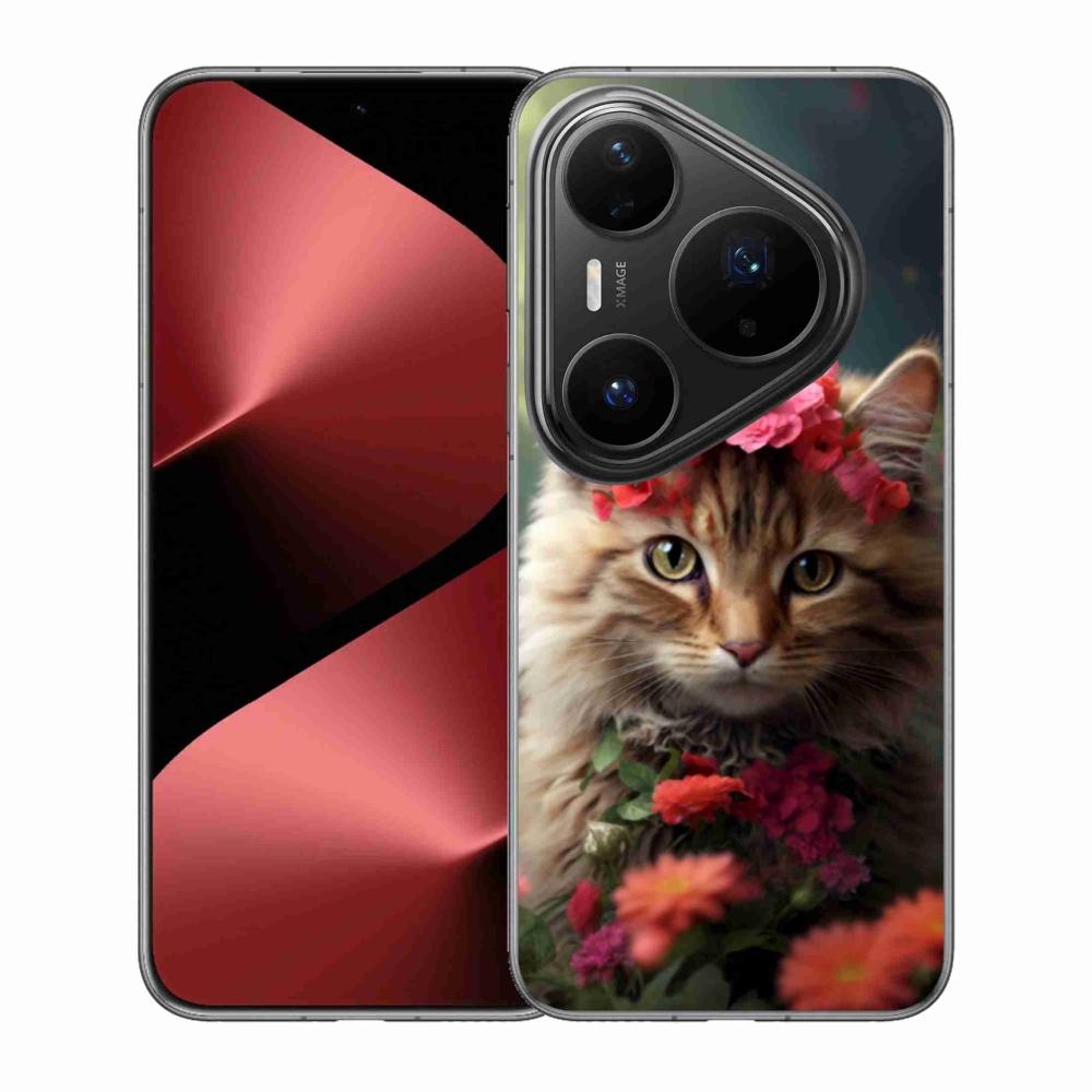 Gelový kryt mmCase na Huawei Pura 80 Pro - kočíčí princezna