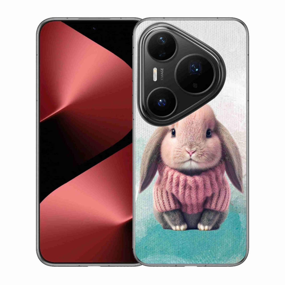 Gelový kryt mmCase na Huawei Pura 80 Pro - králíček ve svetru