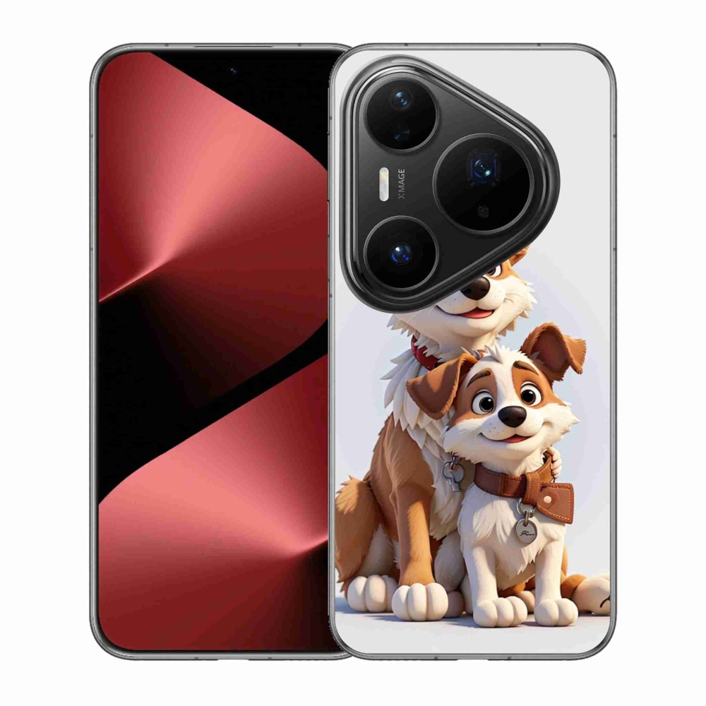 Gelový kryt mmCase na Huawei Pura 80 Pro - kreslení psi