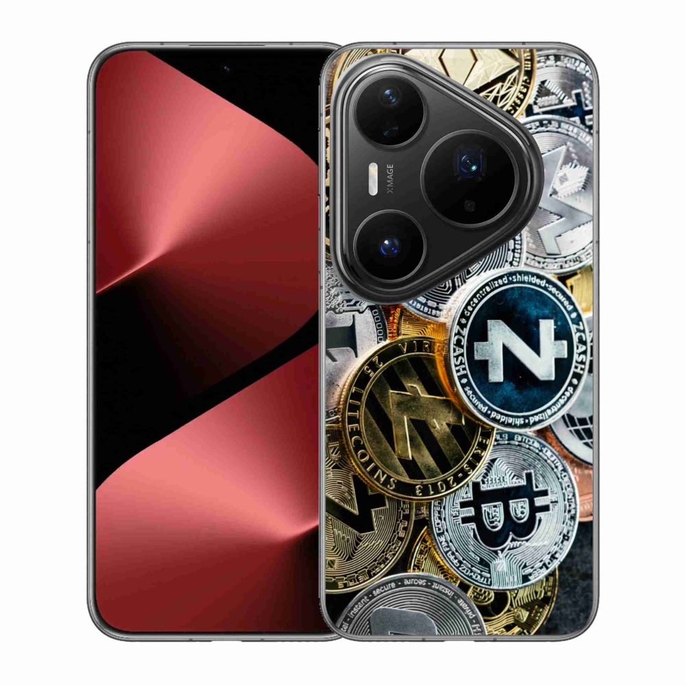 Gelový kryt mmCase na Huawei Pura 80 Pro - kryptoměny